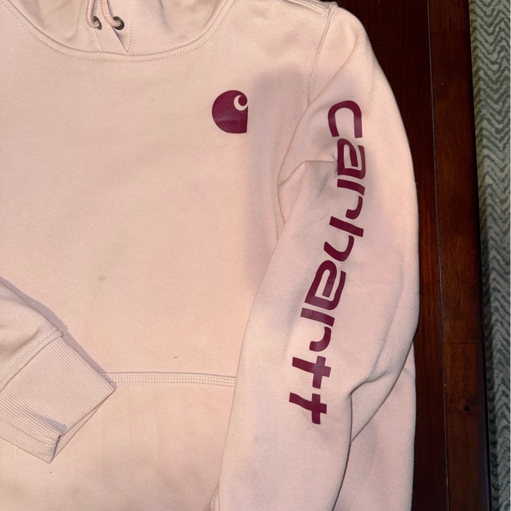 Carhartt Light Pink Relaxed Fit Hoodie women’s XL - Picture 2 of 4